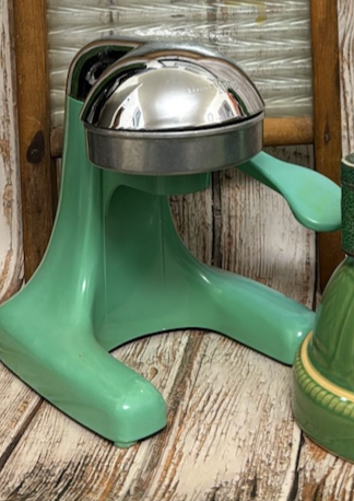 Vintage Green Enamel Juice King Fruit Juicer