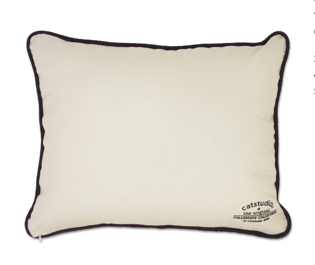 Johns Hopkins University Embroidered Pillow