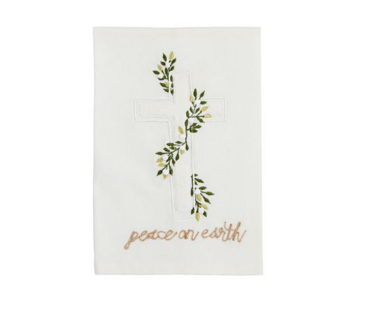 Cross Velvet Appliqué Towel