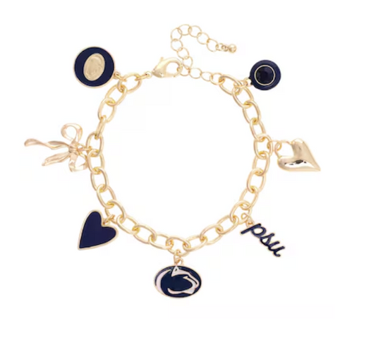 Penn State Nittany Lions Enamel Icons Charm Bracelet