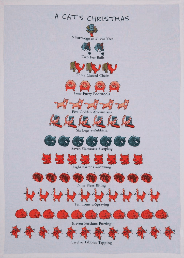 A Cat's Christmas Kitchen Towel - Veranda Cafe & Mercantile