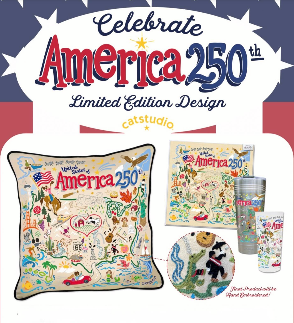 America 250th Anniversary Drinking Glass - Set of 2 - Veranda Cafe & Mercantile