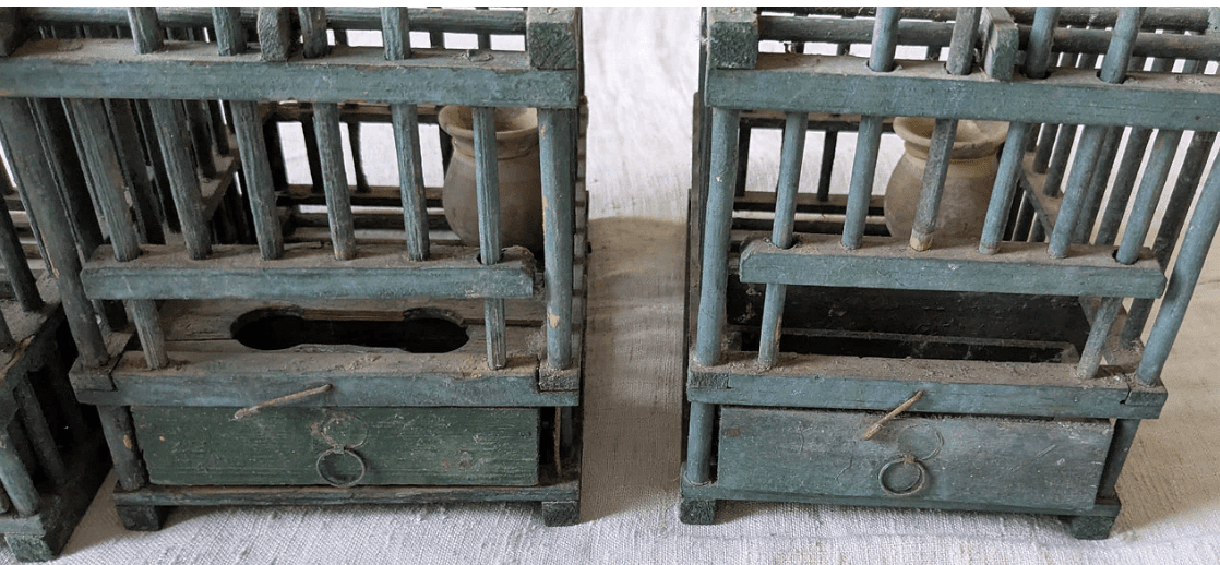 Antique 1800s French Songbird Cage - Veranda Cafe & Mercantile