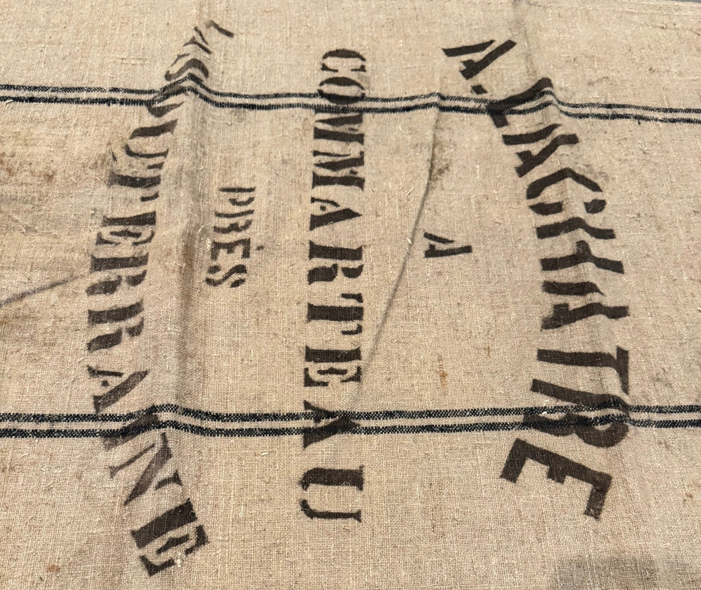 Antique 19th Century French Grain Sack - Veranda Cafe & Mercantile