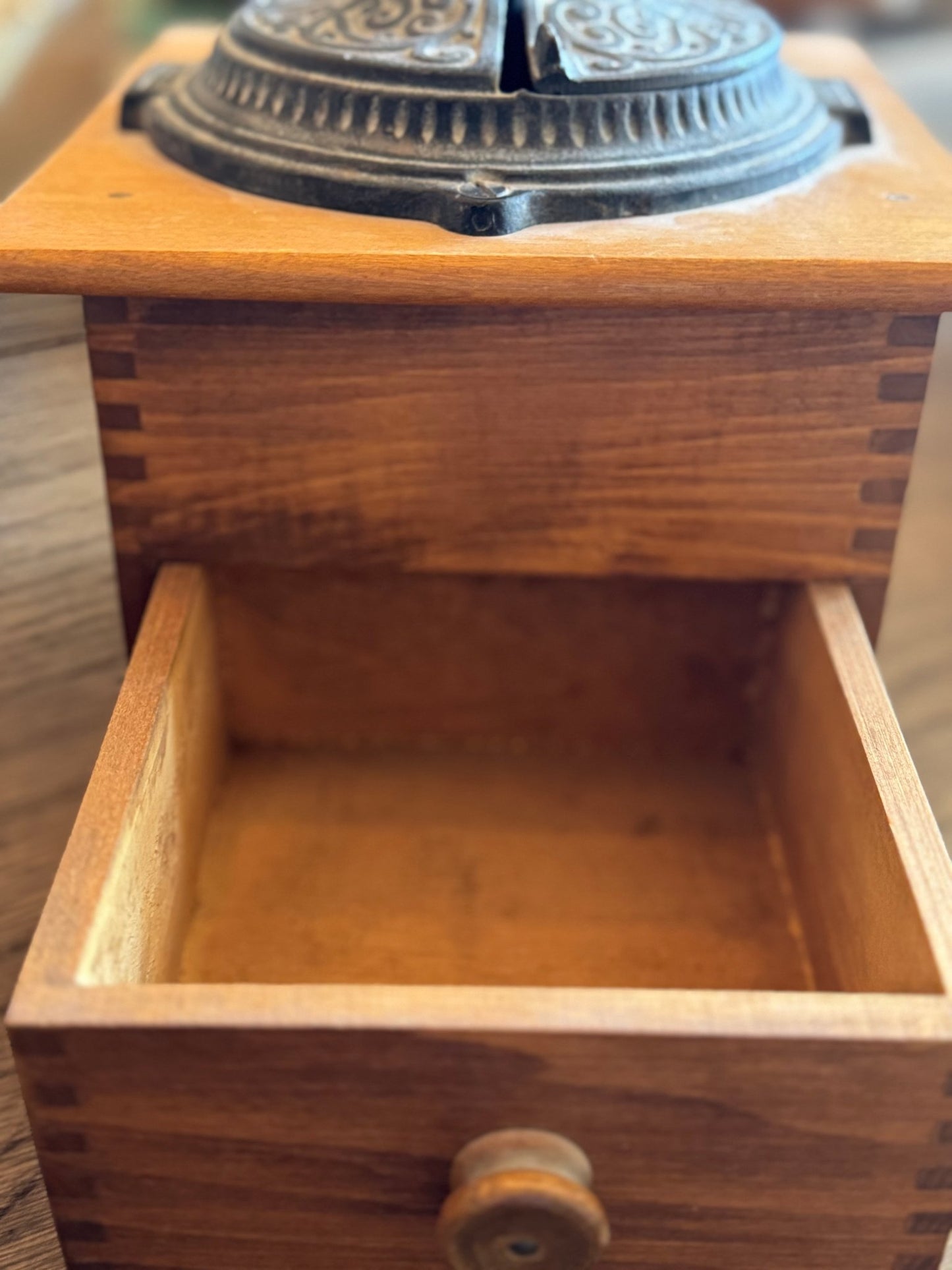 Antique Hand - Crank Coffee Grinder - Veranda Cafe & Mercantile