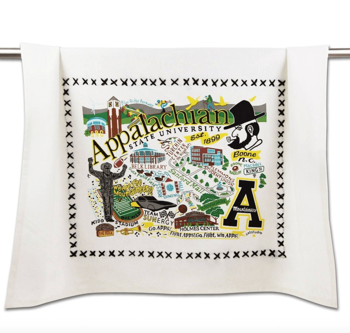 Appalachian State University Dish Towel - Veranda Cafe & Mercantile