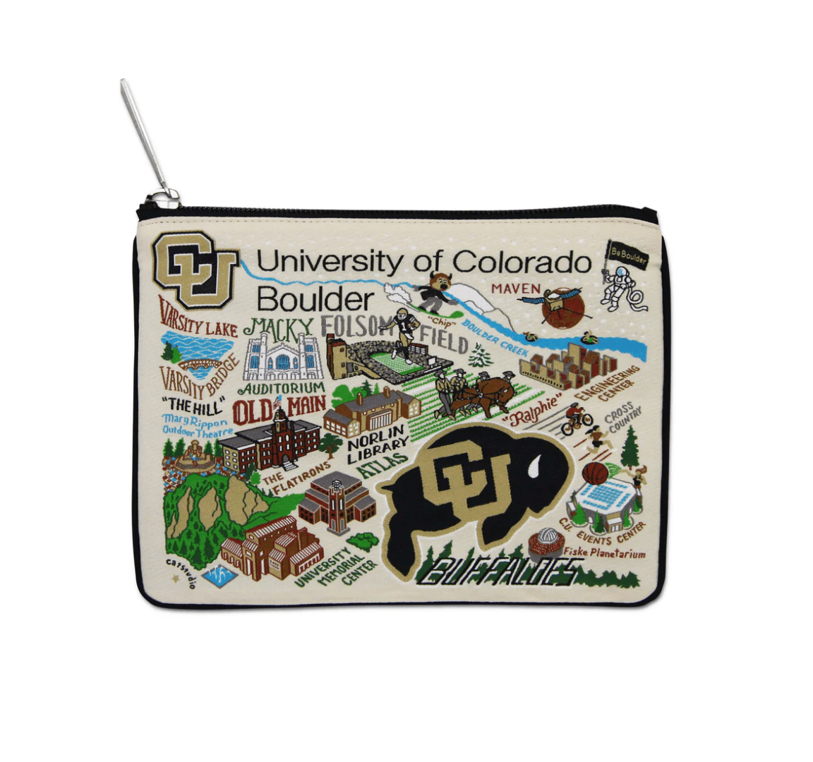 Boulder, University of Colorado Zip Pouch - Veranda Cafe & Mercantile