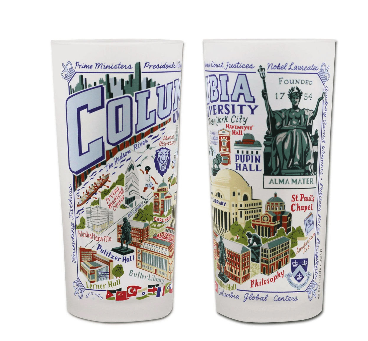 Columbia University Drinking Glass Set - Veranda Cafe & Mercantile