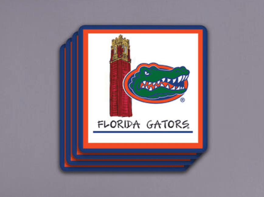 Florida, University of 4pc Coaster Set - Veranda Cafe & Mercantile