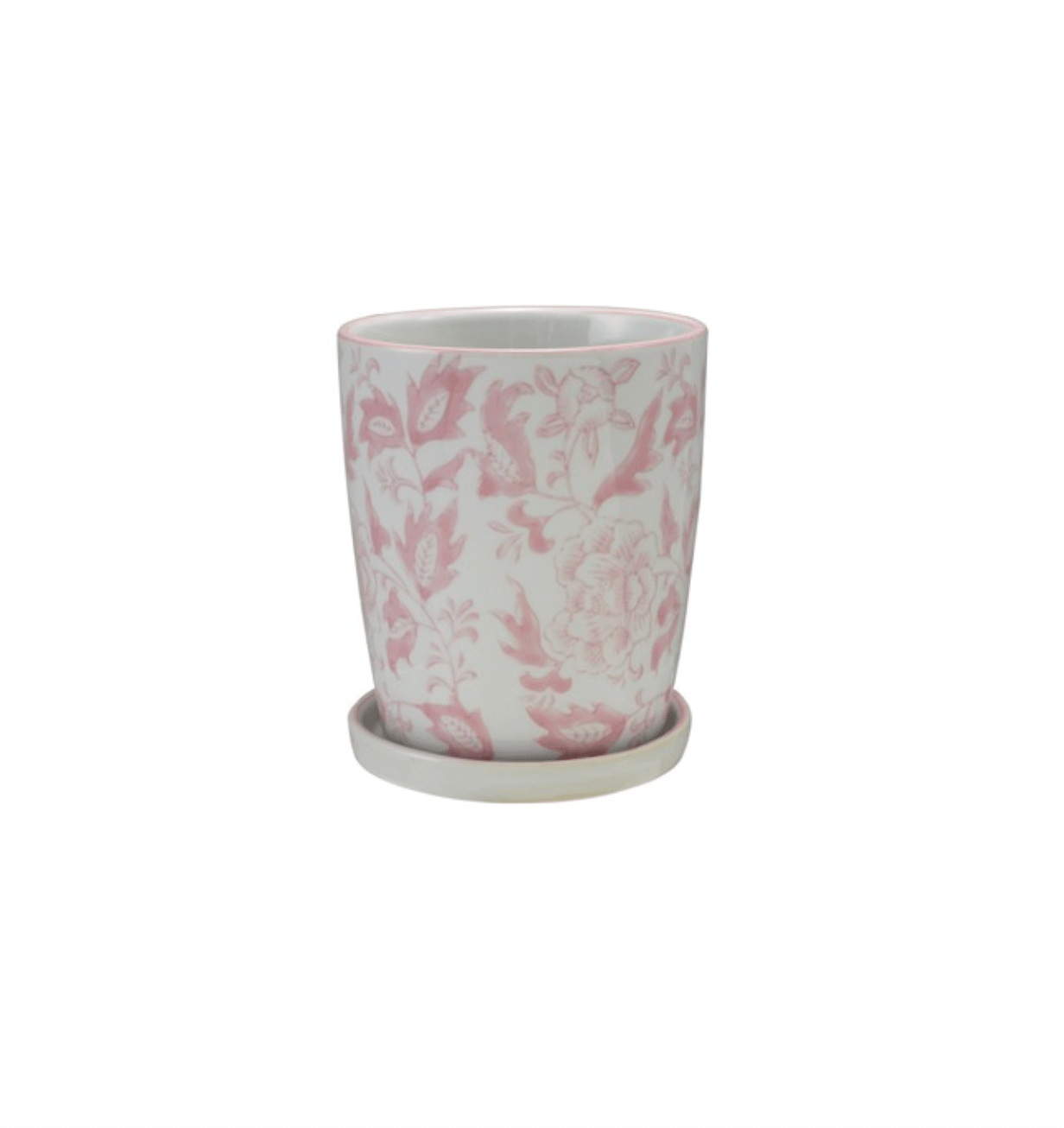 HandPainted Stoneware Planter Floral - Veranda Cafe & Mercantile