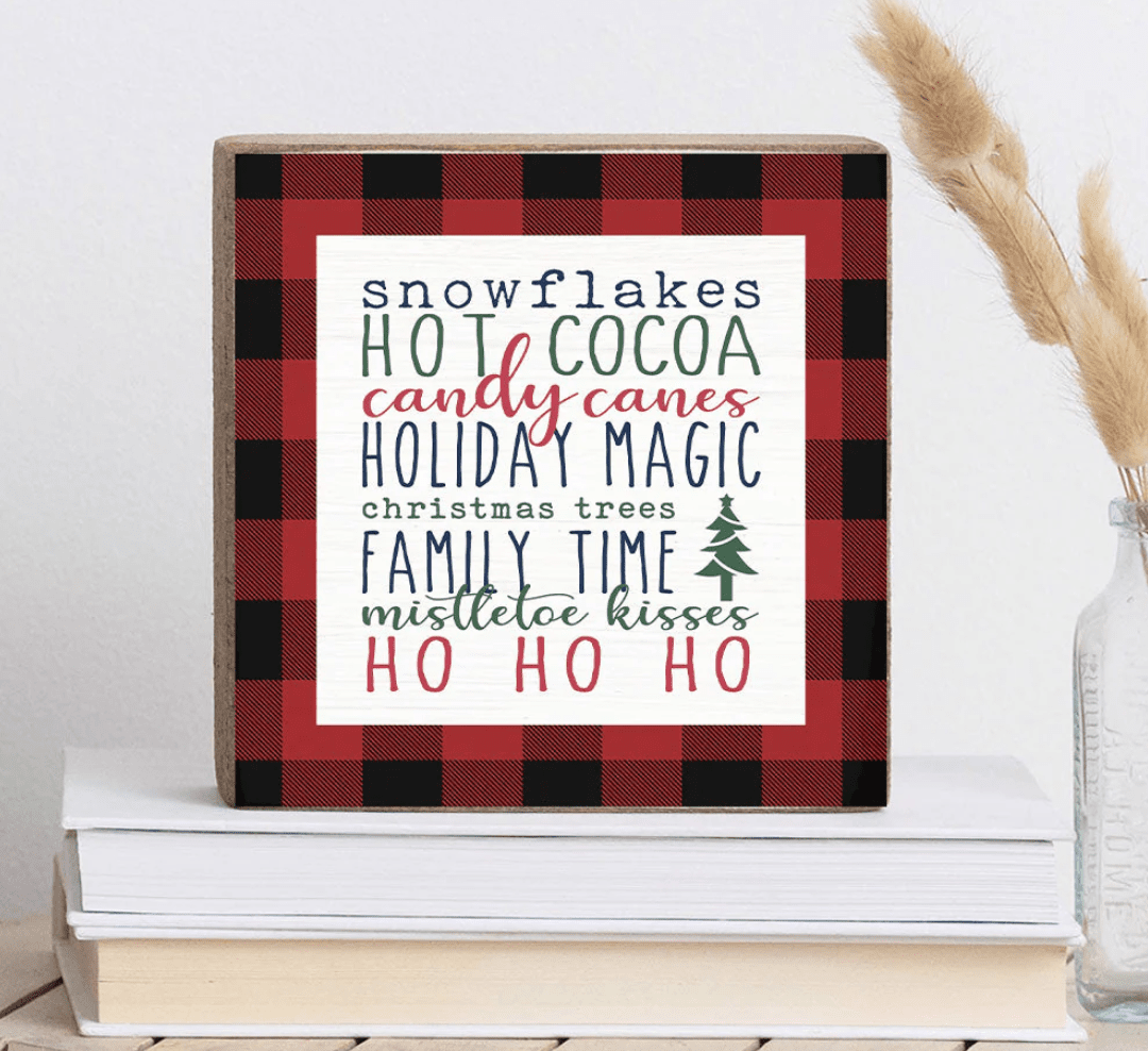 Holiday Favorites Wood Block - Veranda Cafe & Mercantile
