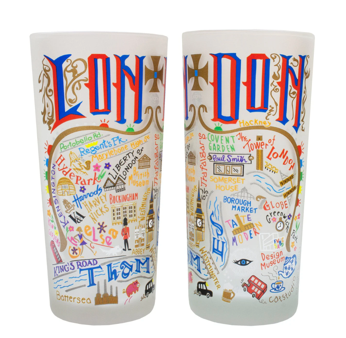 London Drinking Glass Set - Veranda Cafe & Mercantile