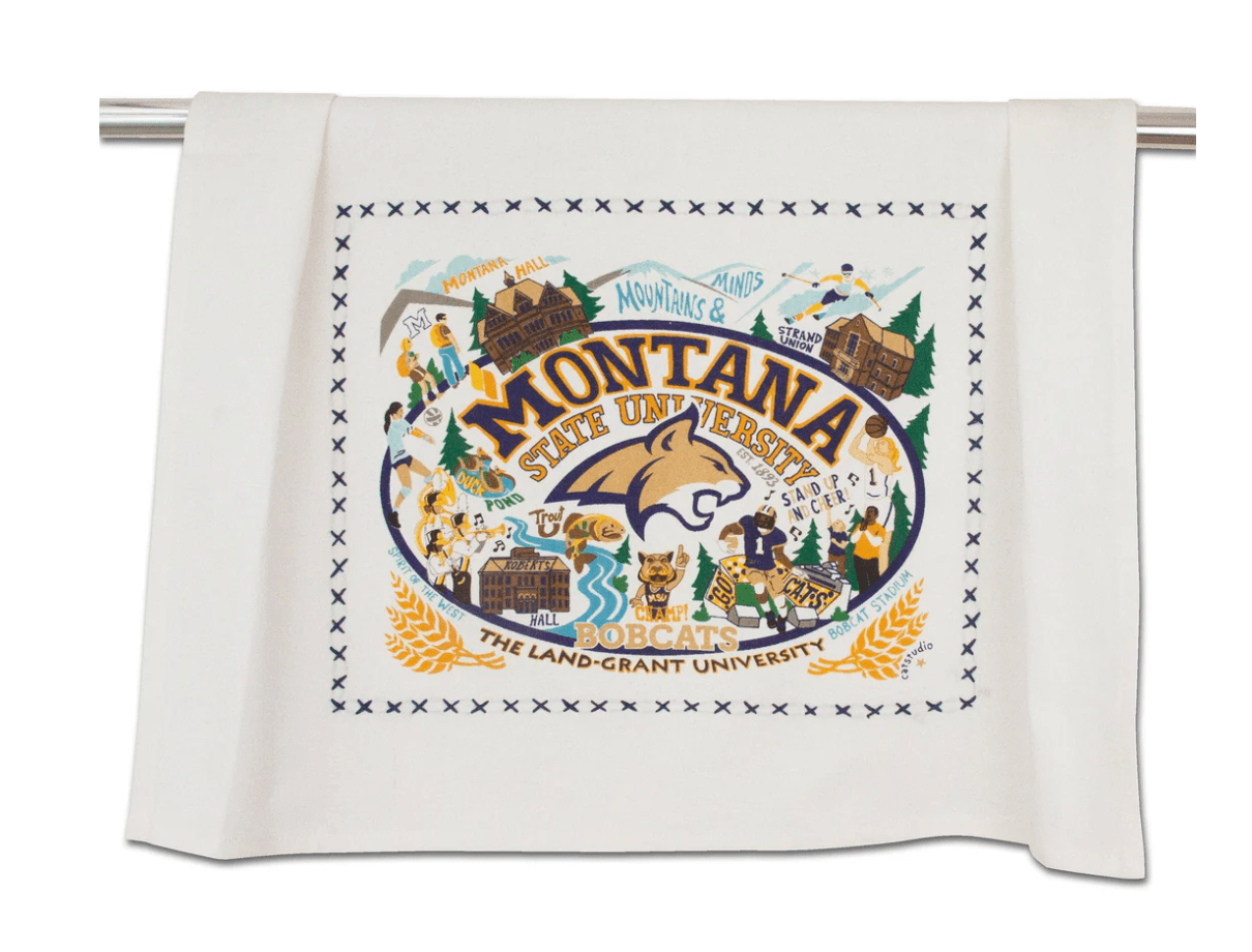 Montana State University Dish Towel - Veranda Cafe & Mercantile