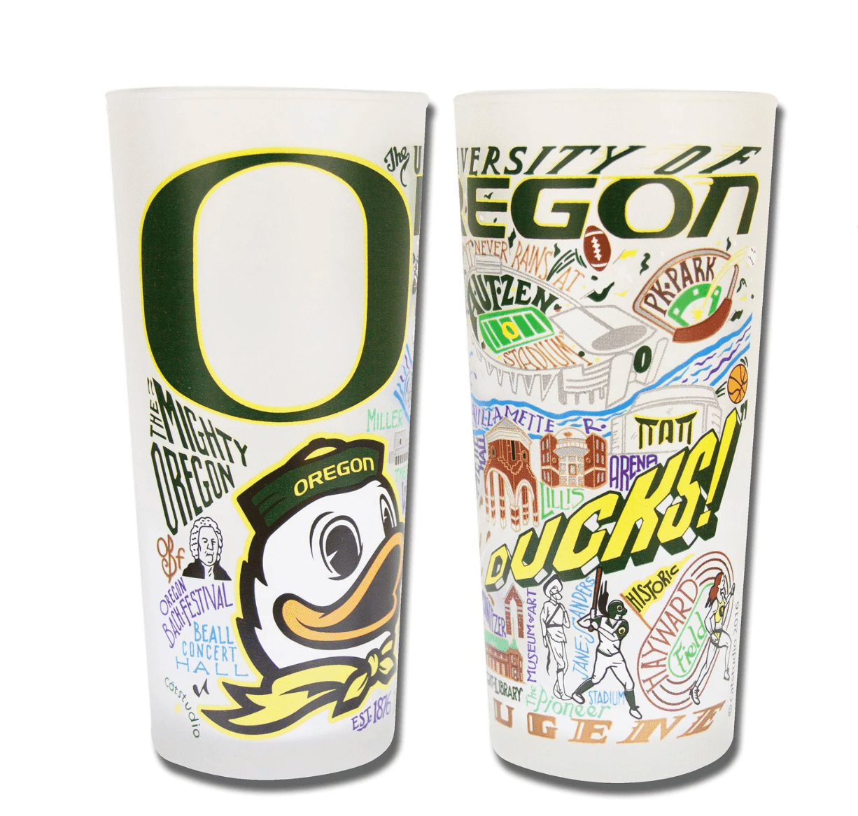 Oregon, University Drinking Glass Set - Veranda Cafe & Mercantile