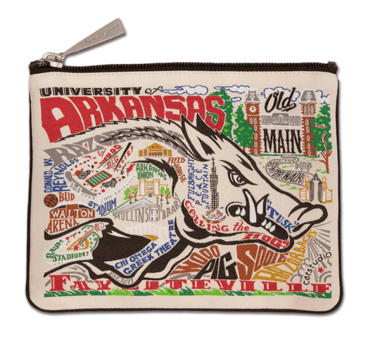 University of Arkansas Zip Pouch - Veranda Cafe & Mercantile
