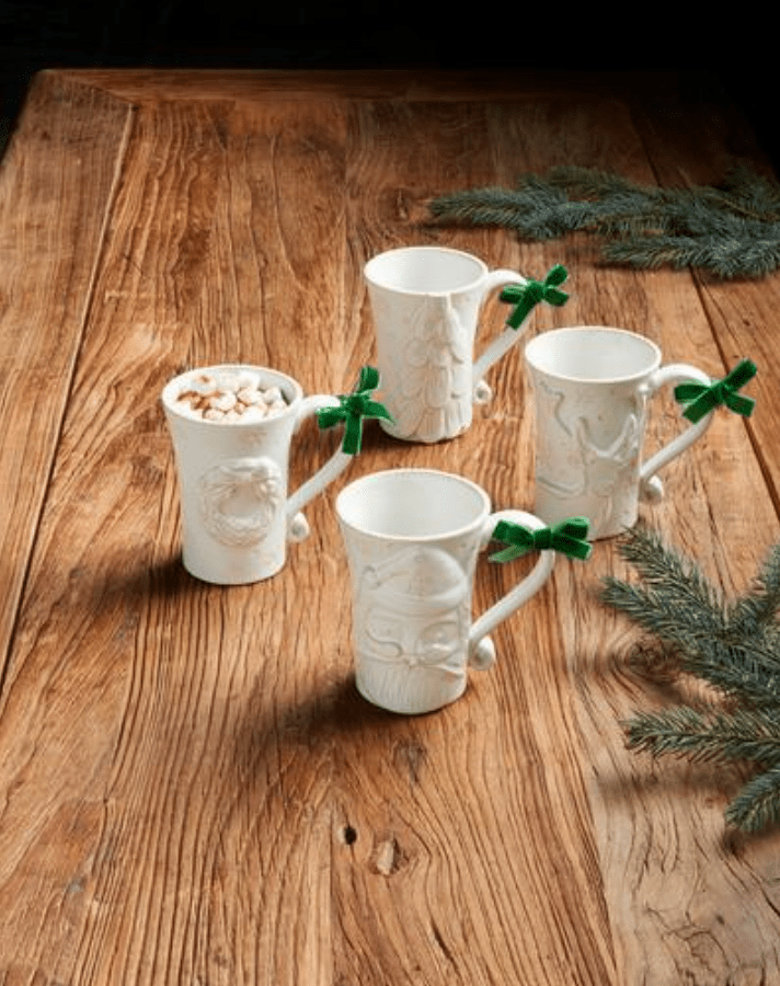 White Wreath Mug - Veranda Cafe & Mercantile
