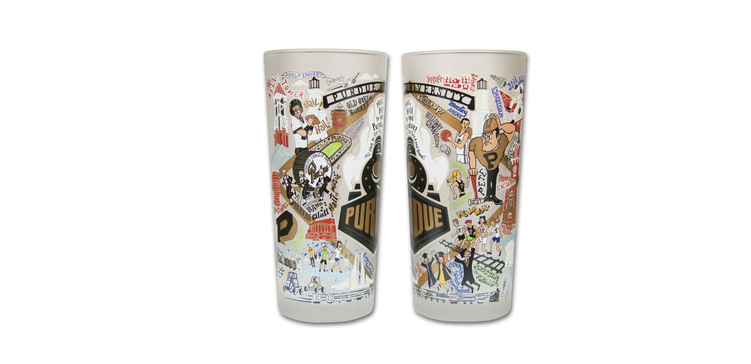 Collegiate Drinking Glasses - Veranda  Cafe & Mercantile