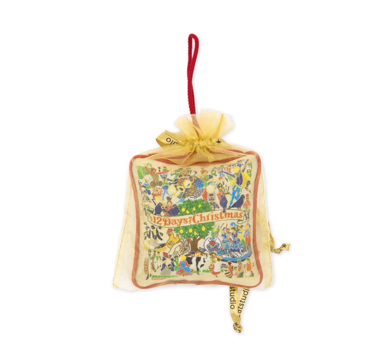 12 Days Of Christmas Mini Pillow Ornament - Veranda Cafe & Mercantile