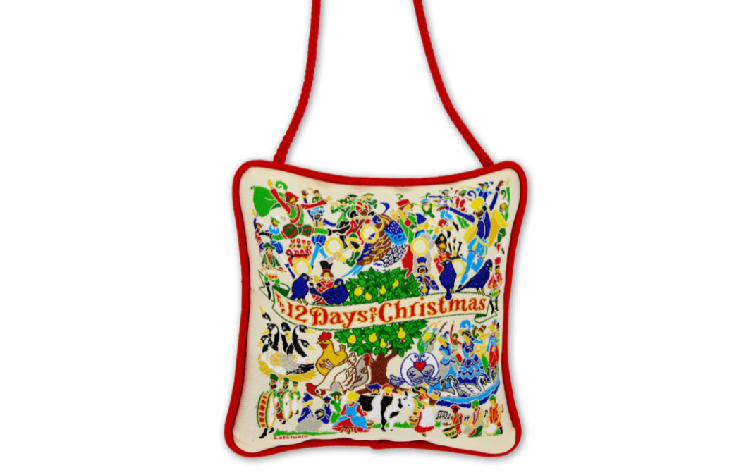 12 Days Of Christmas Mini Pillow Ornament - Veranda Cafe & Mercantile