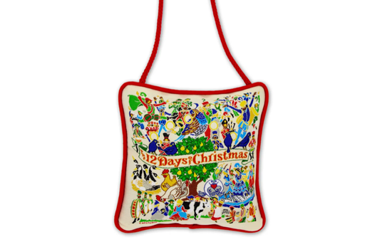 12 Days Of Christmas Mini Pillow Ornament - Veranda Cafe & Mercantile