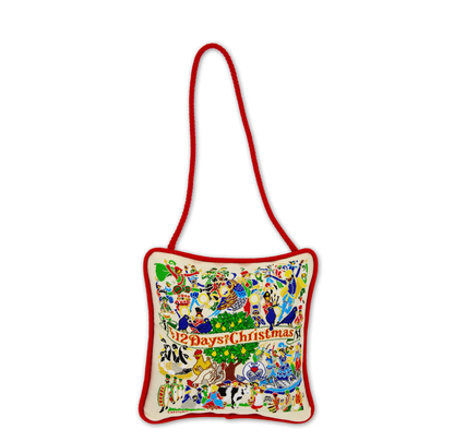 12 Days Of Christmas Mini Pillow Ornament - Veranda Cafe & Mercantile