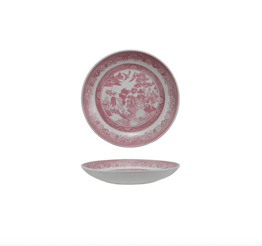 14" Rd Hand - Stamped Stoneware Plate - Veranda Cafe & Mercantile