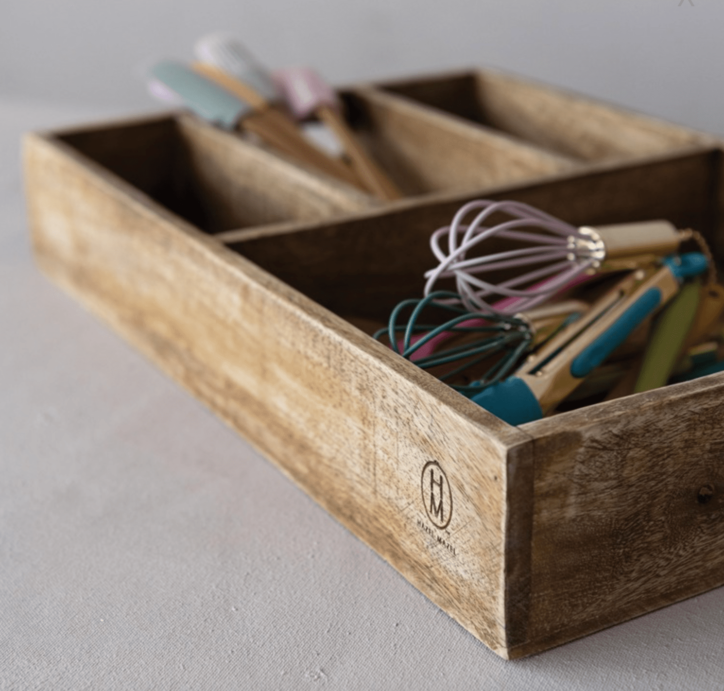 18"L x 3"H Mango Wood Tray - Veranda Cafe & Mercantile