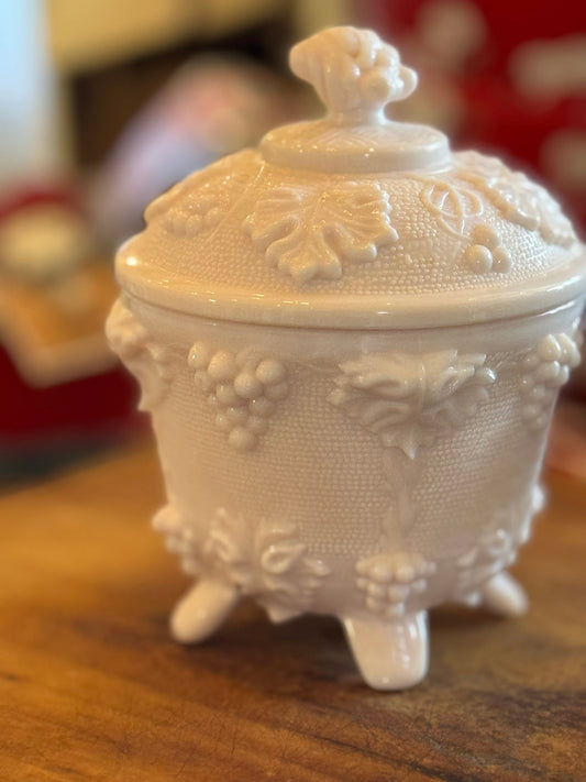 1950s Jeannette Glass “Shell Pink” Milk Glass - Veranda Cafe & Mercantile