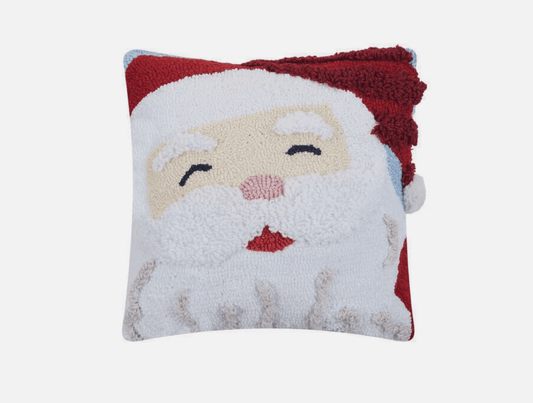 3D Santa Hooked Pillow - Veranda Cafe & Mercantile