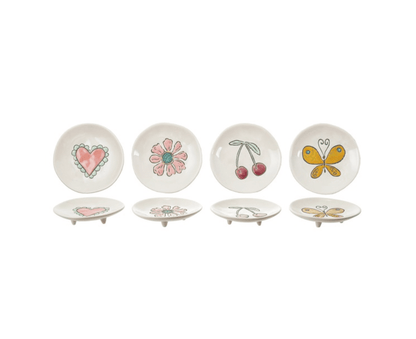 4" Rd Stoneware Footed Plate - Veranda Cafe & Mercantile