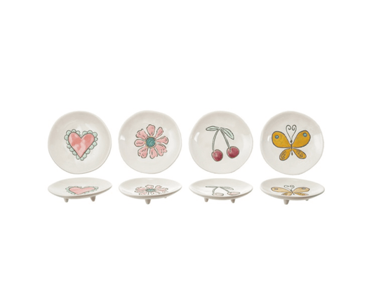 4" Rd Stoneware Footed Plate - Veranda Cafe & Mercantile