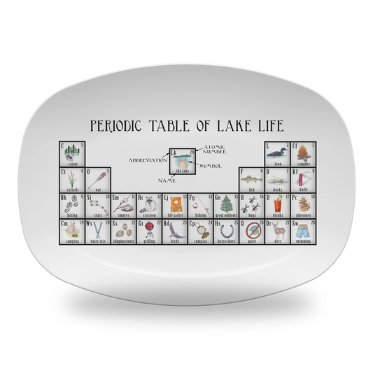 Lake Life Periodic Table Unbreakable Platter