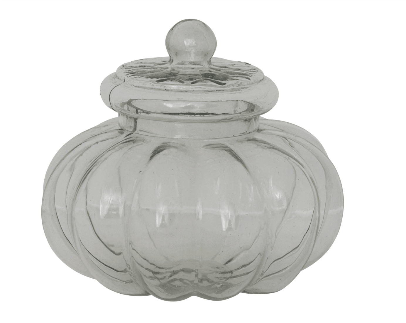 6 Cup Ribbed Glass Jar with Lid - Veranda Cafe & Mercantile