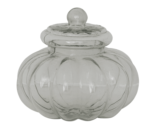 6 Cup Ribbed Glass Jar with Lid - Veranda Cafe & Mercantile