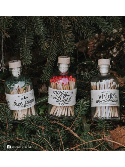 Vintage Apothecary Christmas Winter Wonderland Matches