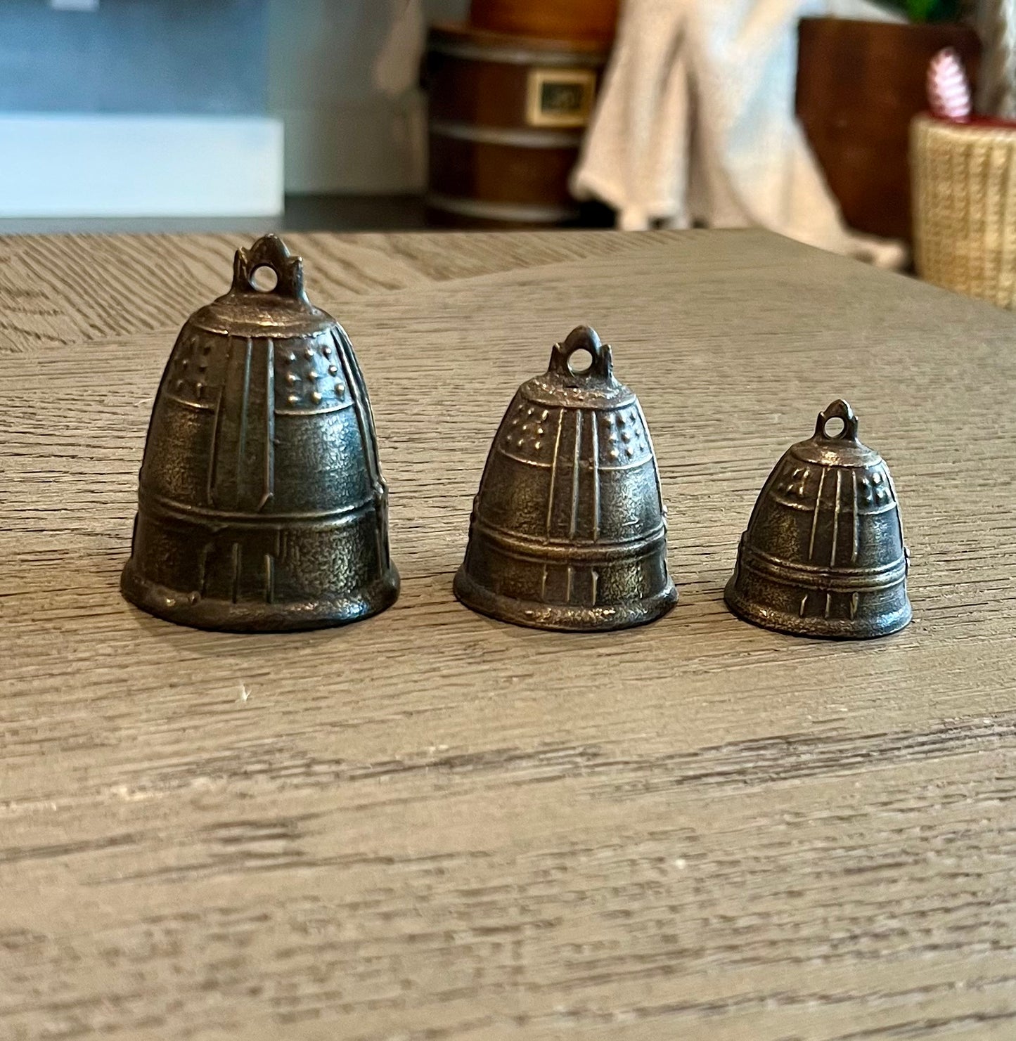 Set of 3 Vintage Japanese Fūrin Temple Bell Wind Chimes