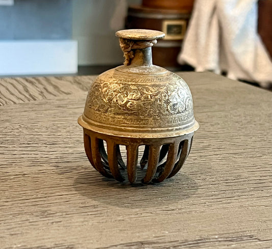 Vintage Indian brass elephant claw bell