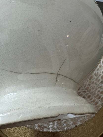 Jules Vieillard White Tureen with Ribbon Handles