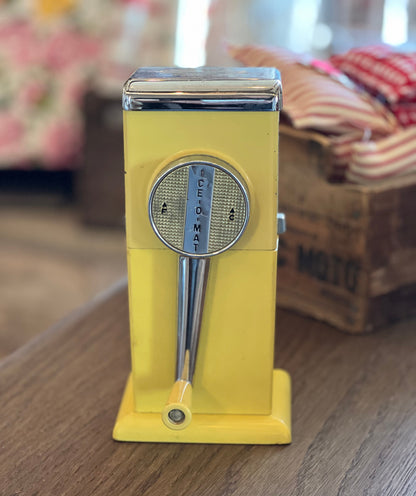 Vintage Yellow Ice-O-Mat Ice Crusher