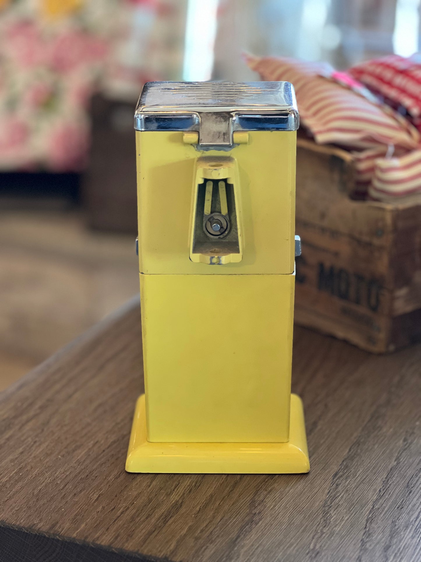 Vintage Yellow Ice-O-Mat Ice Crusher