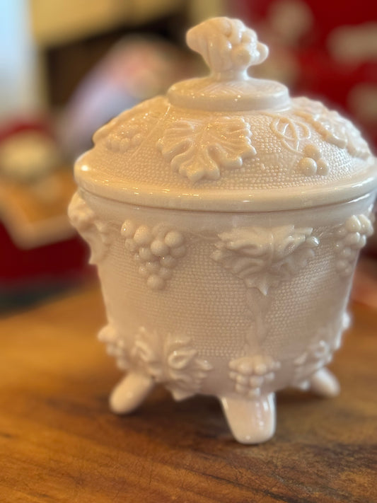 1950s Jeannette Glass “Shell Pink” Milk Glass