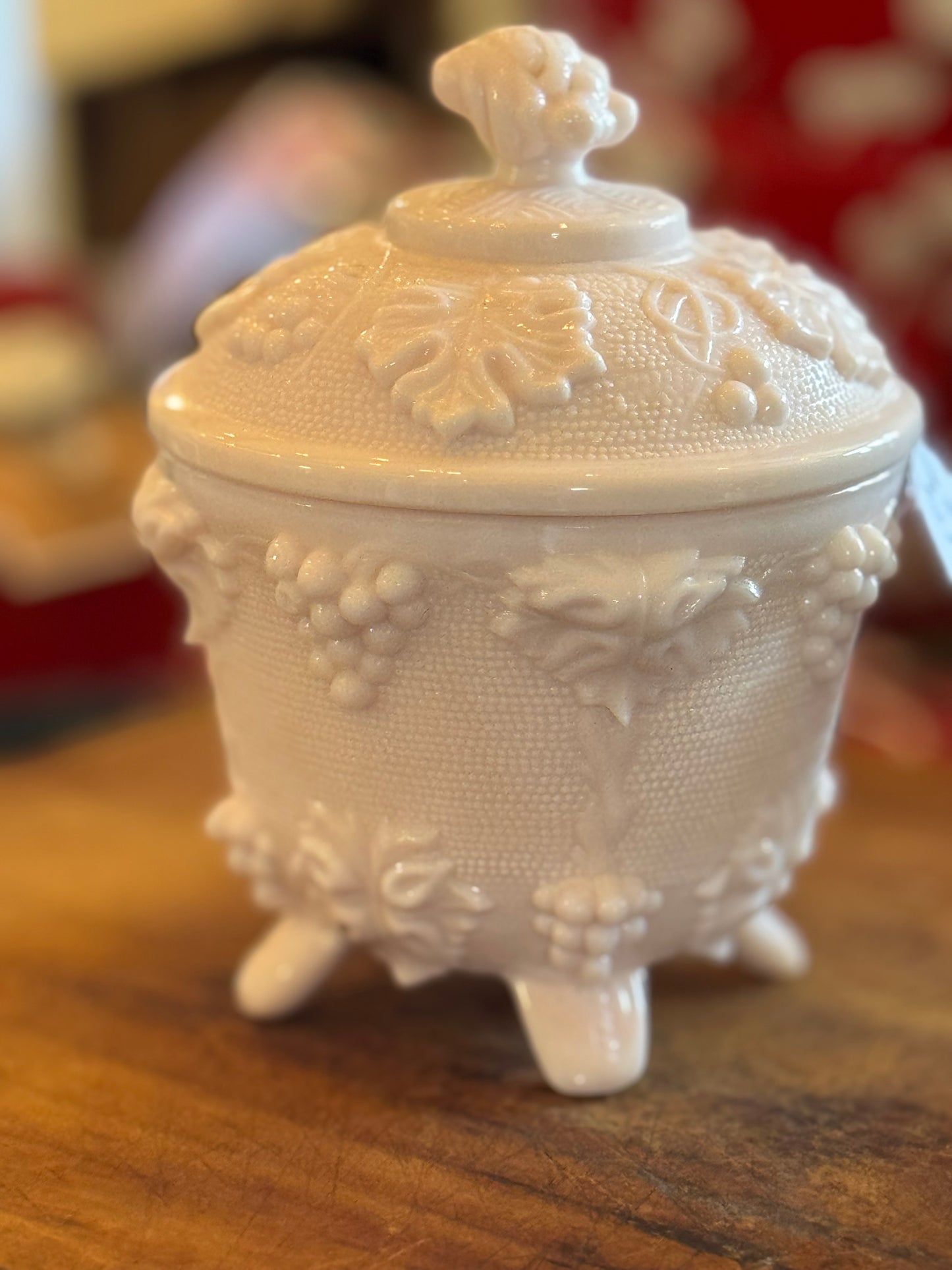 1950s Jeannette Glass “Shell Pink” Milk Glass