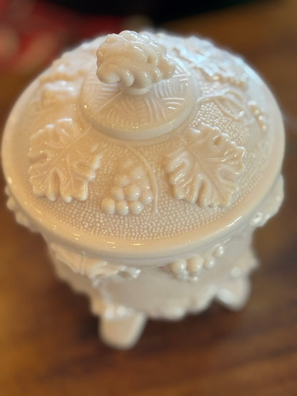 1950s Jeannette Glass “Shell Pink” Milk Glass