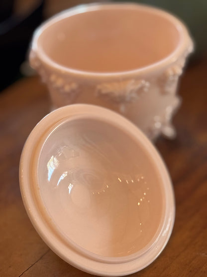 1950s Jeannette Glass “Shell Pink” Milk Glass