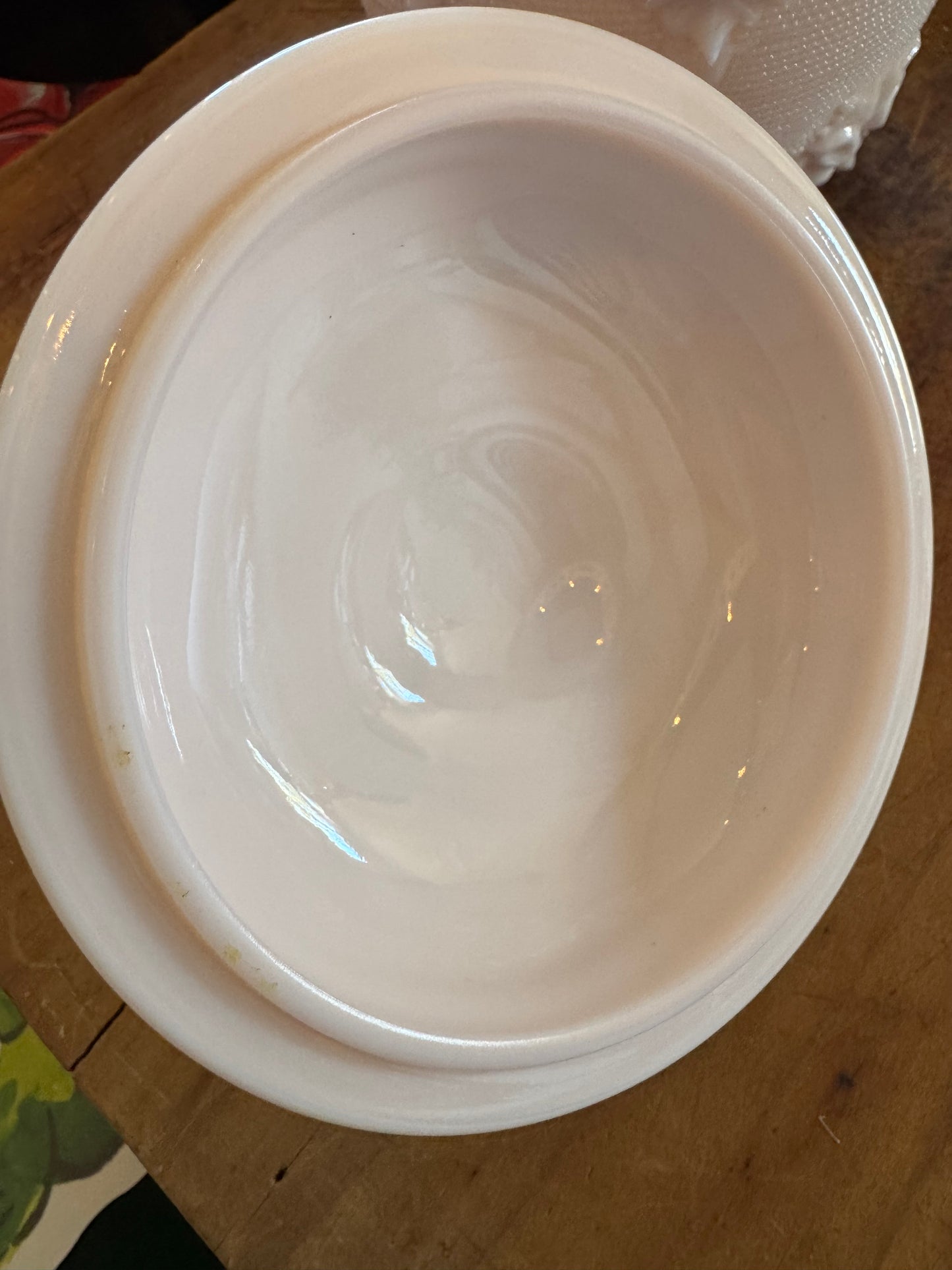 1950s Jeannette Glass “Shell Pink” Milk Glass