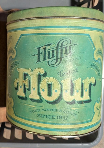 Set of 4 Vintage Fluffy Brand Tins