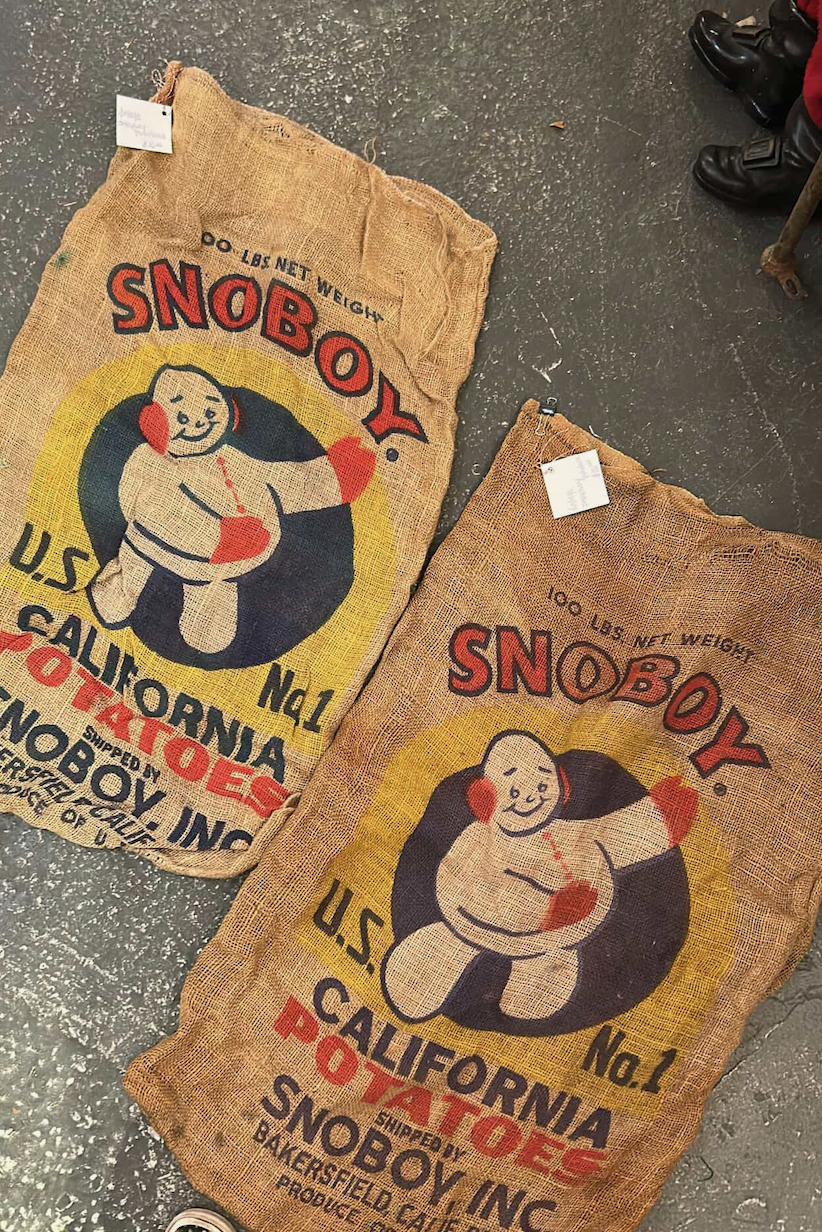 Vintage Burlap Bag Sno Boy Potatoes