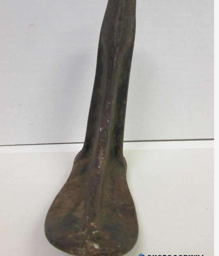 Antique Cast Iron Cobbler Child's Shoe Form Mold Number 93