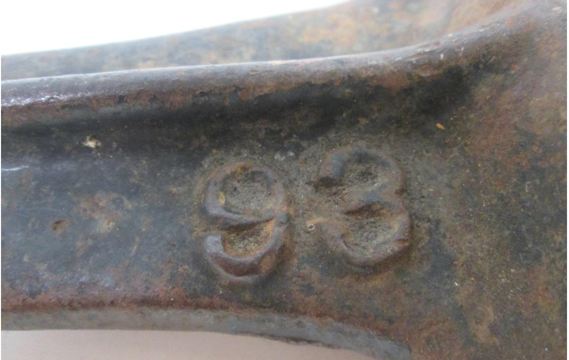 Antique Cast Iron Cobbler Child's Shoe Form Mold Number 93