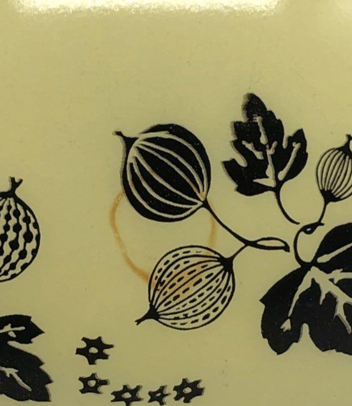 Vintage Pyrex Gooseberry Yellow White Black Cinderella Mixing Bowl Set